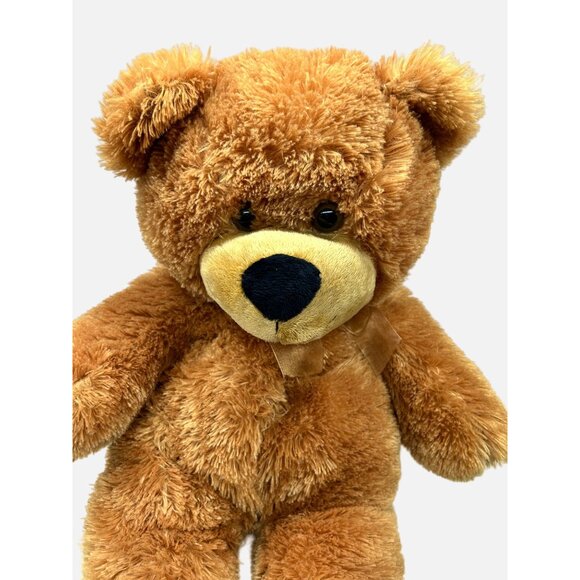 Dan Dee Collectors Choice 16" Tan Bear Brown Bow Plush Stuffed Animal Toy - Picture 2 of 8